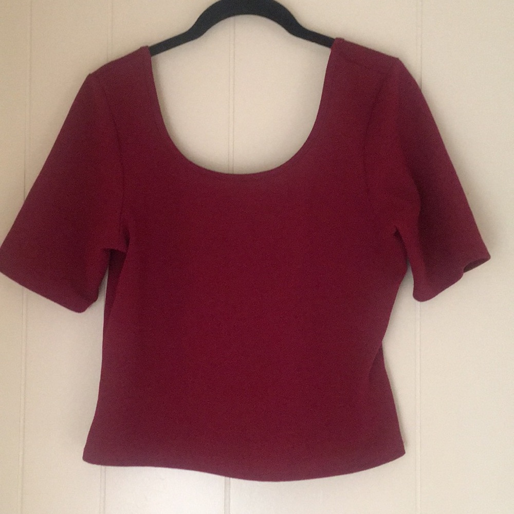 Maroon Crop Top